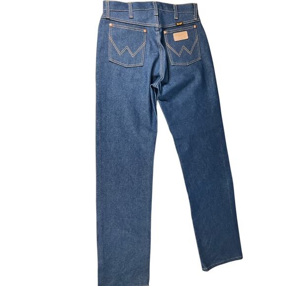 Wrangler NWOT Western Heavy Duty Jeans 32x34 Made To Last 100% Cotton Dark Blue - Picture 13 of 13